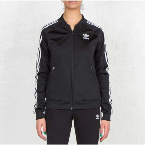 Adidas supergirl black track jacket best sale